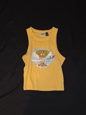 Green Day Yellow Graphic Tank Top